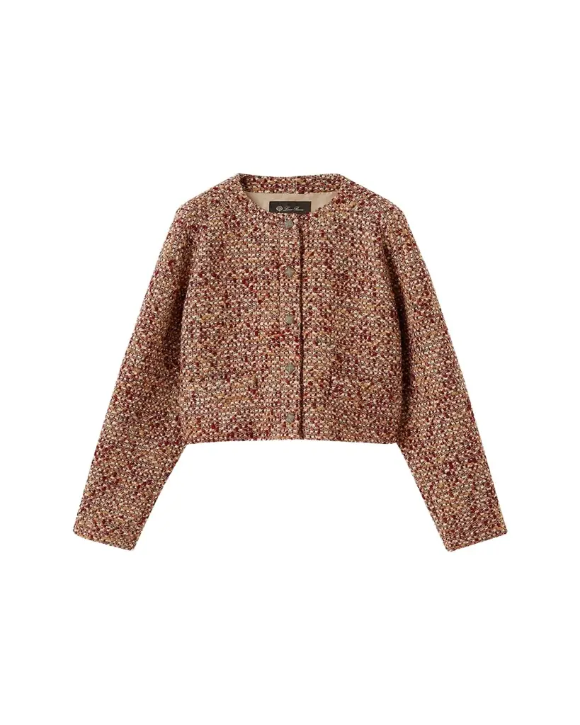 Loro Piana Geneva Single-Breasted Boucle Jacket | Image 1 Loro Piana Geneva Single-Breasted Boucle Jacket | Image 1