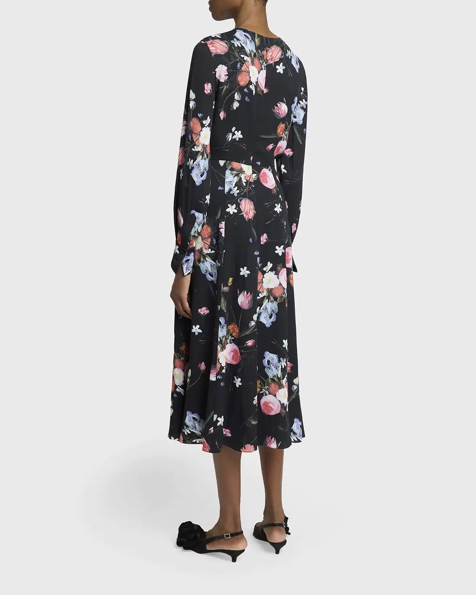 Erdem Floral-Print Long-Sleeve Midi Dress | Thumbnail 7