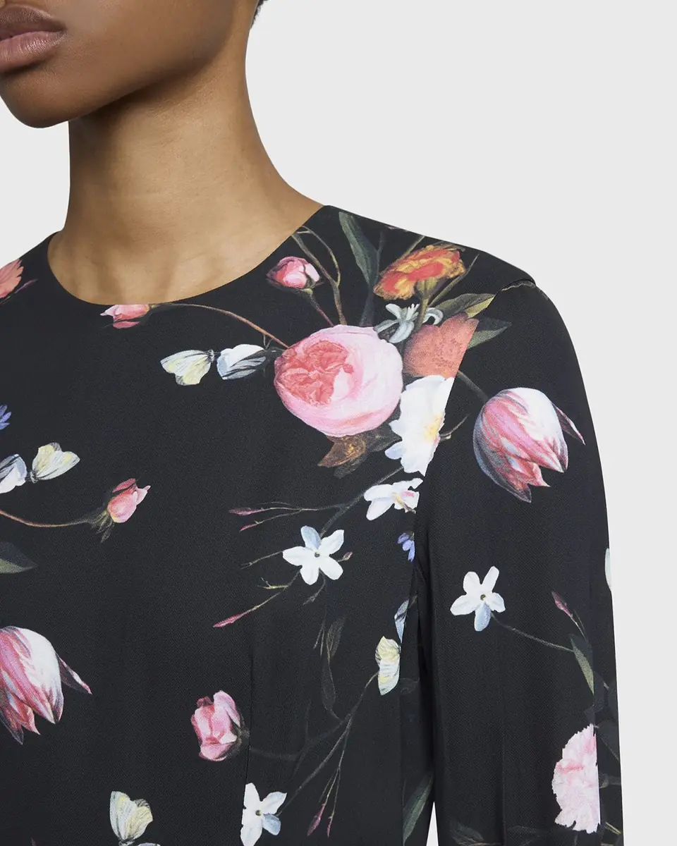 Erdem Floral-Print Long-Sleeve Midi Dress | Thumbnail 9