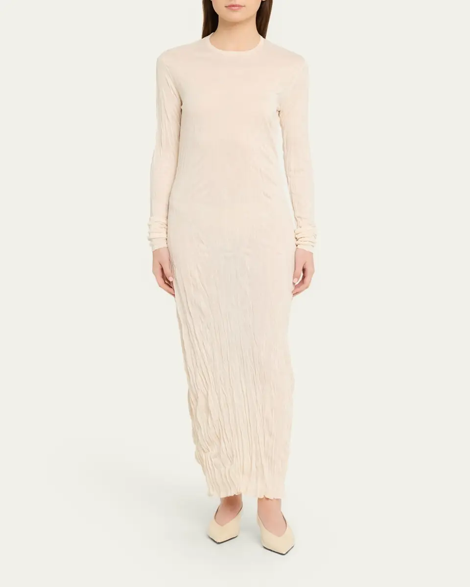 TOTEME Rippled Long-Sleeve Column Dress | Thumbnail 2 TOTEME Rippled Long-Sleeve Column Dress | Thumbnail 2