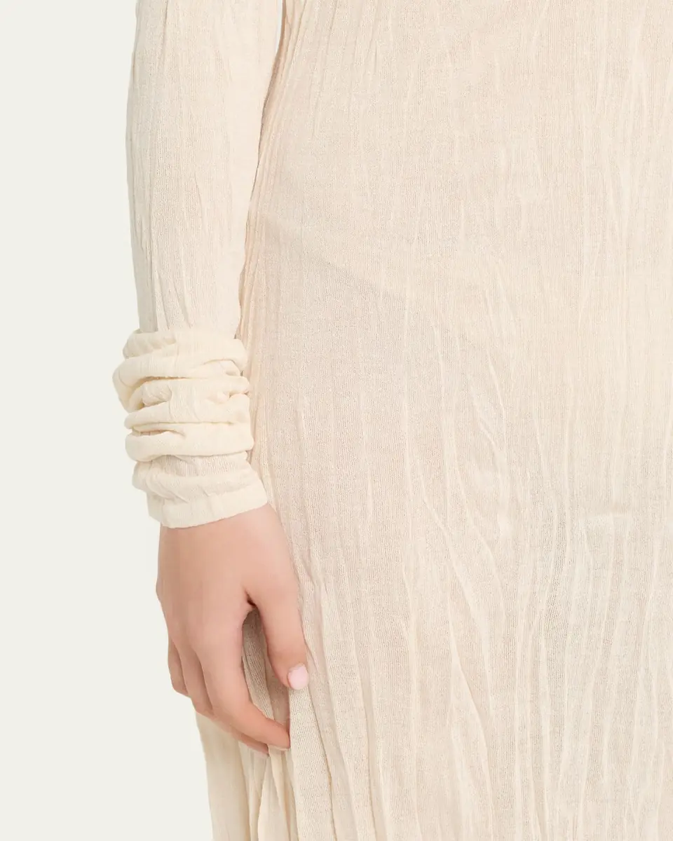 TOTEME Rippled Long-Sleeve Column Dress | Thumbnail 5 TOTEME Rippled Long-Sleeve Column Dress | Thumbnail 5