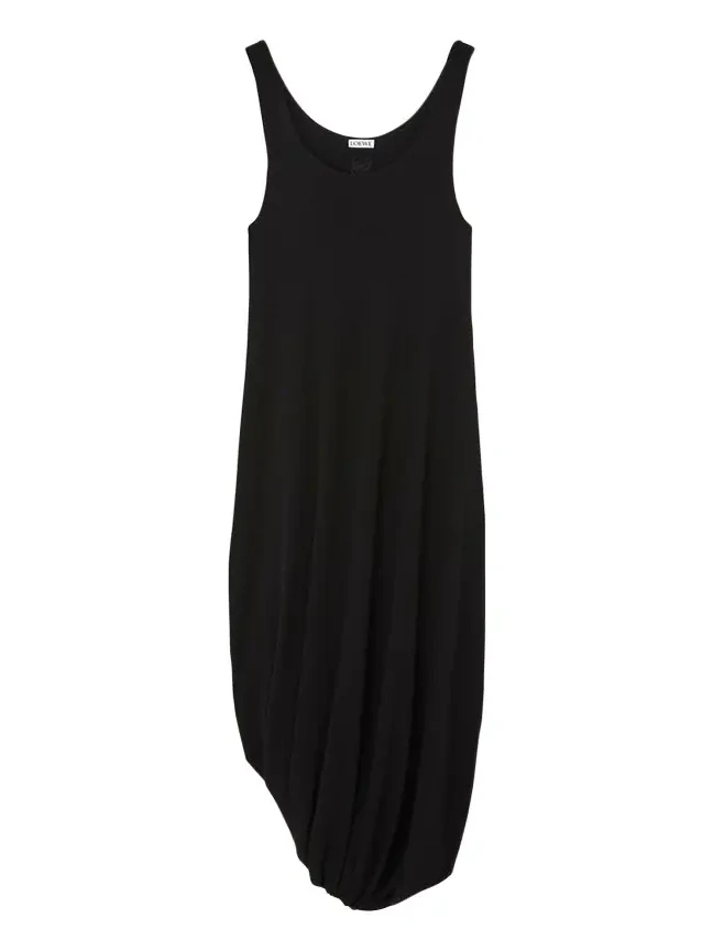Asymmetric Draped Midi Tank Dress Asymmetric Draped Midi Tank Dress