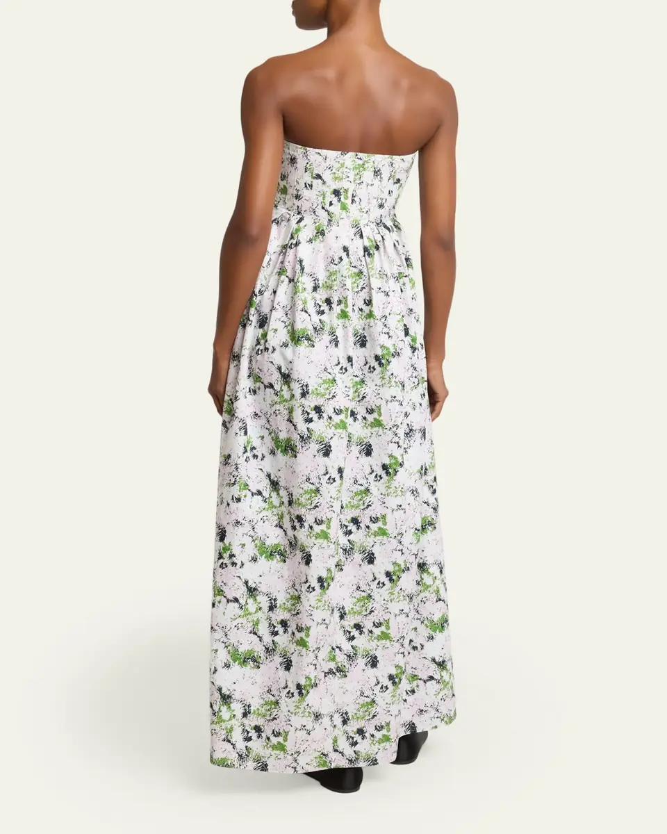 Proenza Schouler White Label Virella Printed Strapless Maxi Dress | Thumbnail 3