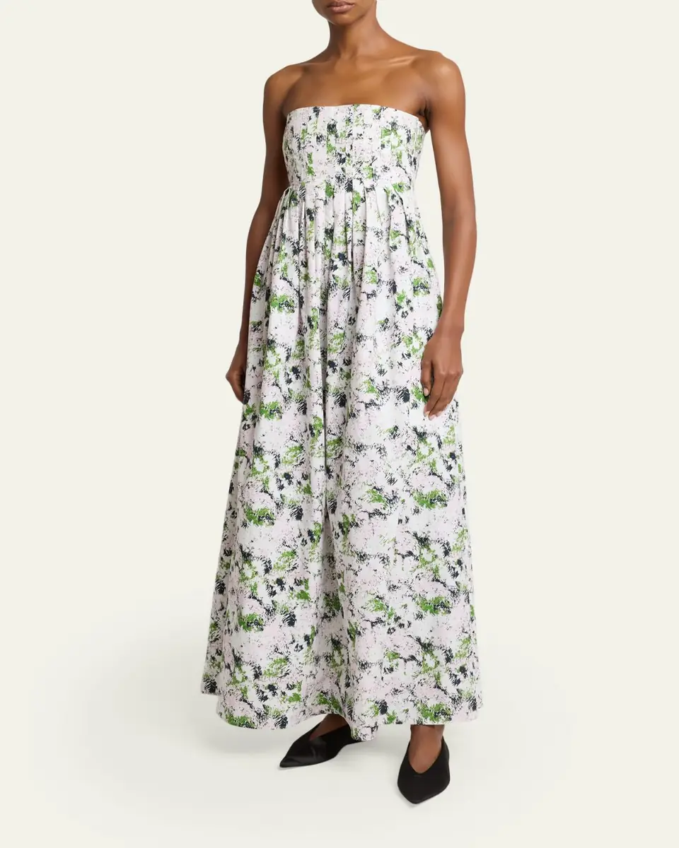 Proenza Schouler White Label Virella Printed Strapless Maxi Dress | Thumbnail 4