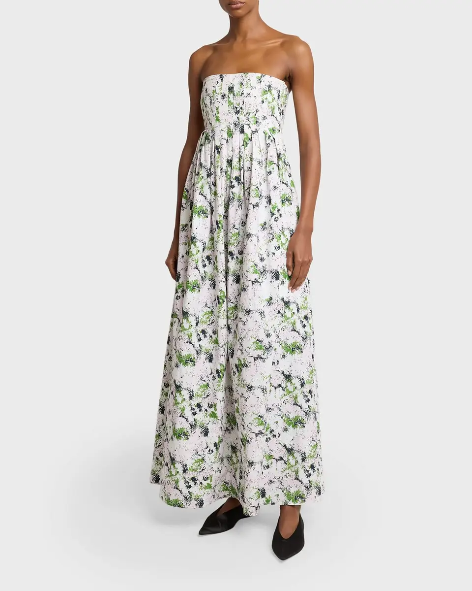 Proenza Schouler White Label Virella Printed Strapless Maxi Dress | Thumbnail 8