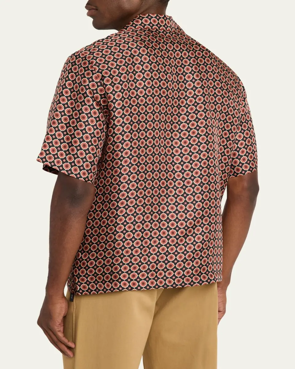 Amiri Men's Silk Medallion Camp Shirt | Thumbnail 3