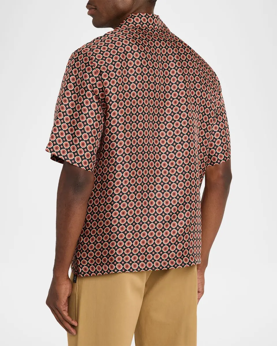 Amiri Men's Silk Medallion Camp Shirt | Thumbnail 7