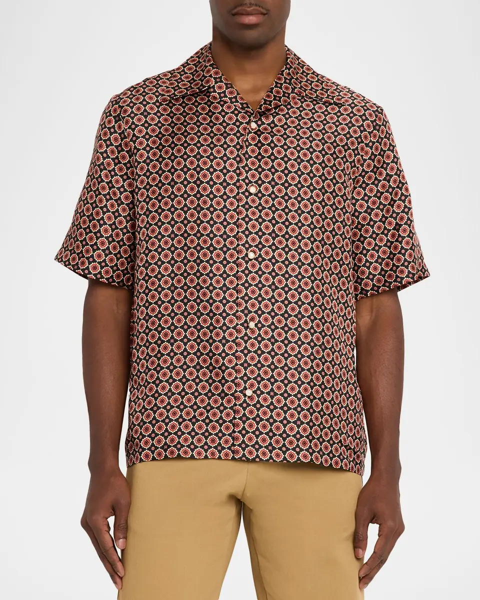 Amiri Men's Silk Medallion Camp Shirt | Thumbnail 8