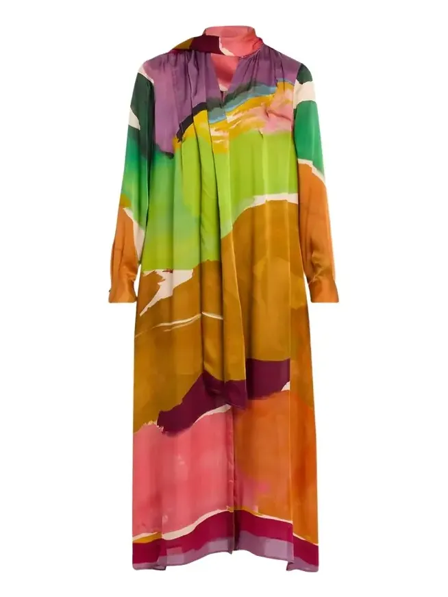 x Helen Frankenthaler Critique Silk Scarf Dress x Helen Frankenthaler Critique Silk Scarf Dress