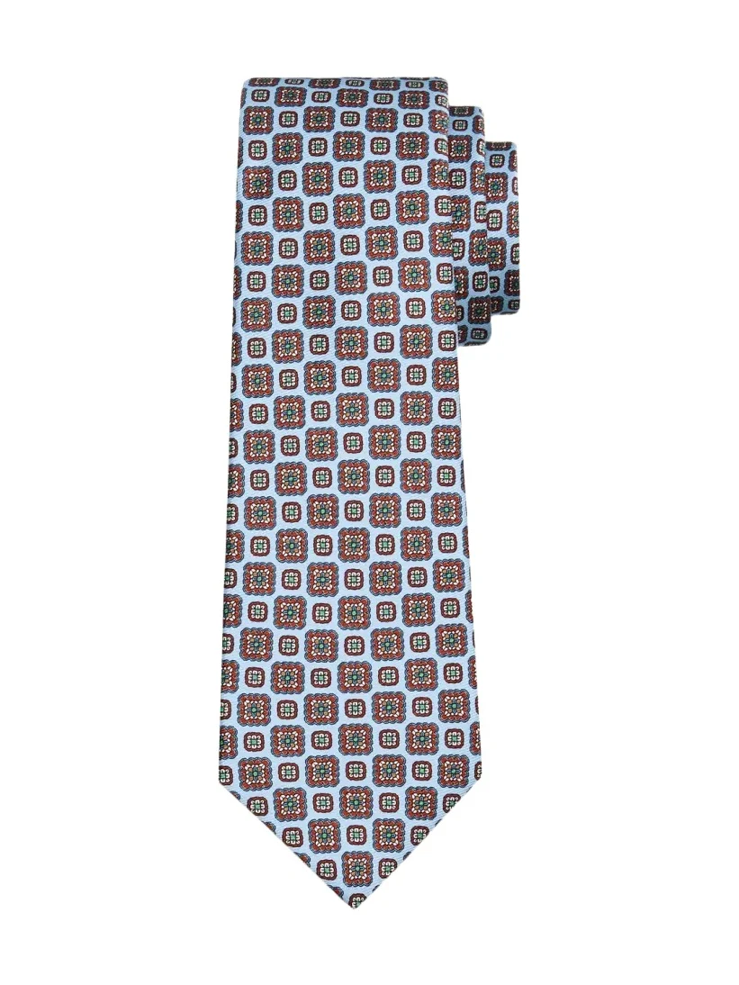 Kiton Men's Square Medallion Silk 7-Fold Tie