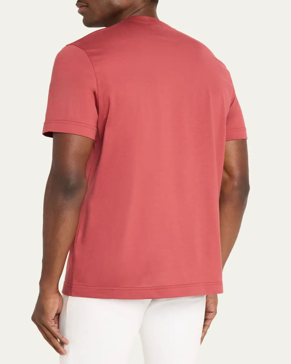 Kiton Men's Cotton Jersey Crewneck T-Shirt | Thumbnail 3 Kiton Men's Cotton Jersey Crewneck T-Shirt | Thumbnail 3
