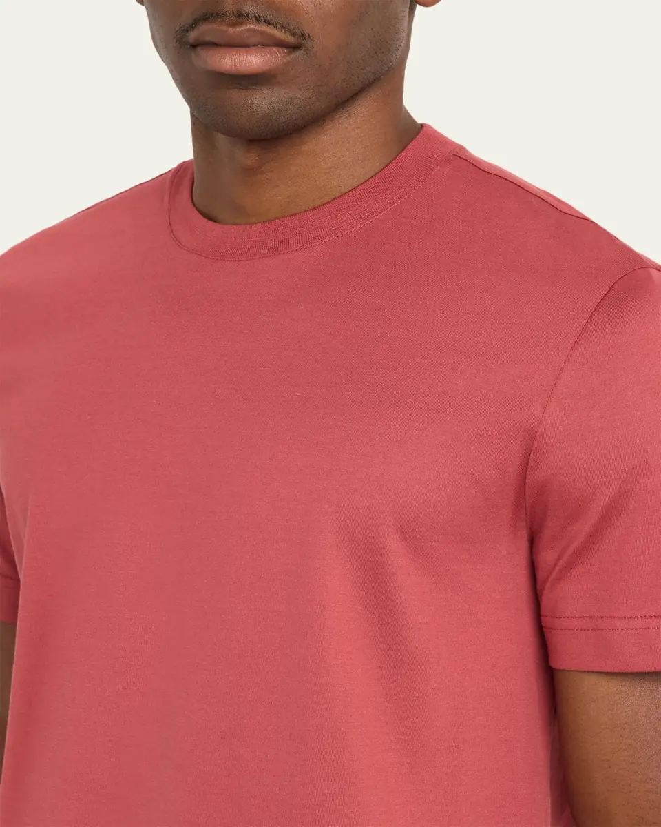 Kiton Men's Cotton Jersey Crewneck T-Shirt | Thumbnail 5 Kiton Men's Cotton Jersey Crewneck T-Shirt | Thumbnail 5