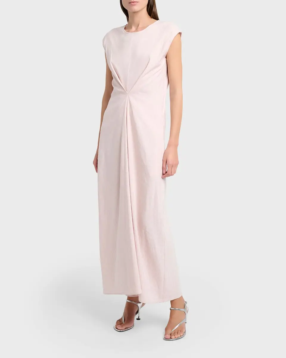 Proenza Schouler White Label Miranda Cinched Slub Linen Midi Dress | Thumbnail 8 Proenza Schouler White Label Miranda Cinched Slub Linen Midi Dress | Thumbnail 8
