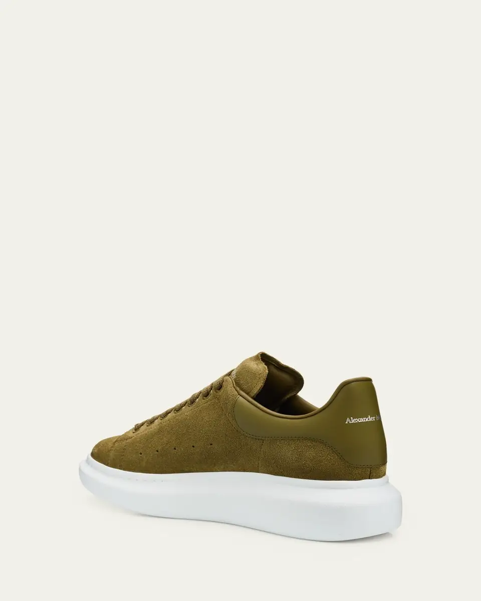 Alexander McQueen Men's Oversized Suede & Leather Low-Top Sneakers | Thumbnail 4 Alexander McQueen Men's Oversized Suede & Leather Low-Top Sneakers | Thumbnail 4