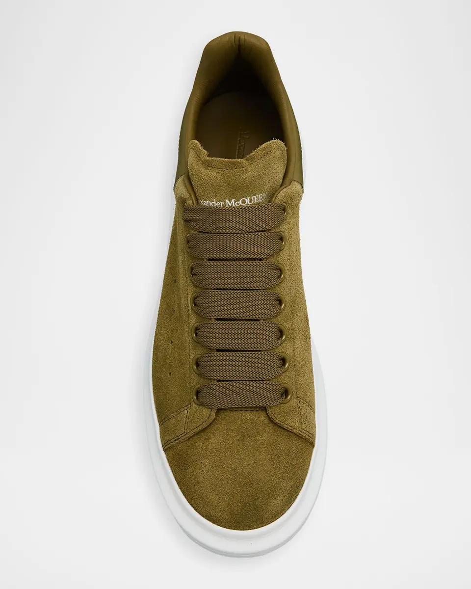 Alexander McQueen Men's Oversized Suede & Leather Low-Top Sneakers | Thumbnail 10 Alexander McQueen Men's Oversized Suede & Leather Low-Top Sneakers | Thumbnail 10
