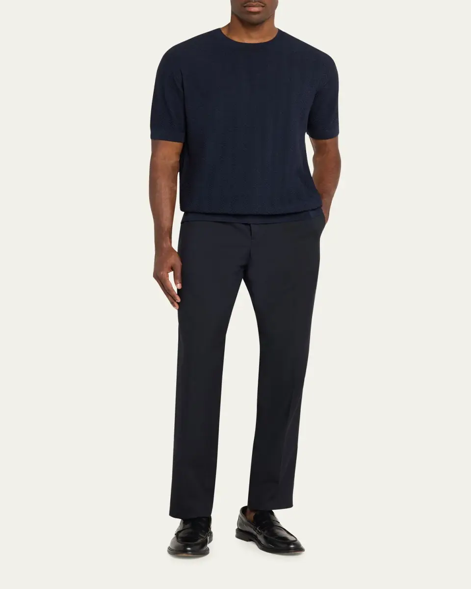 Giorgio Armani Chevron Silk-Cotton T-Shirt | Thumbnail 2