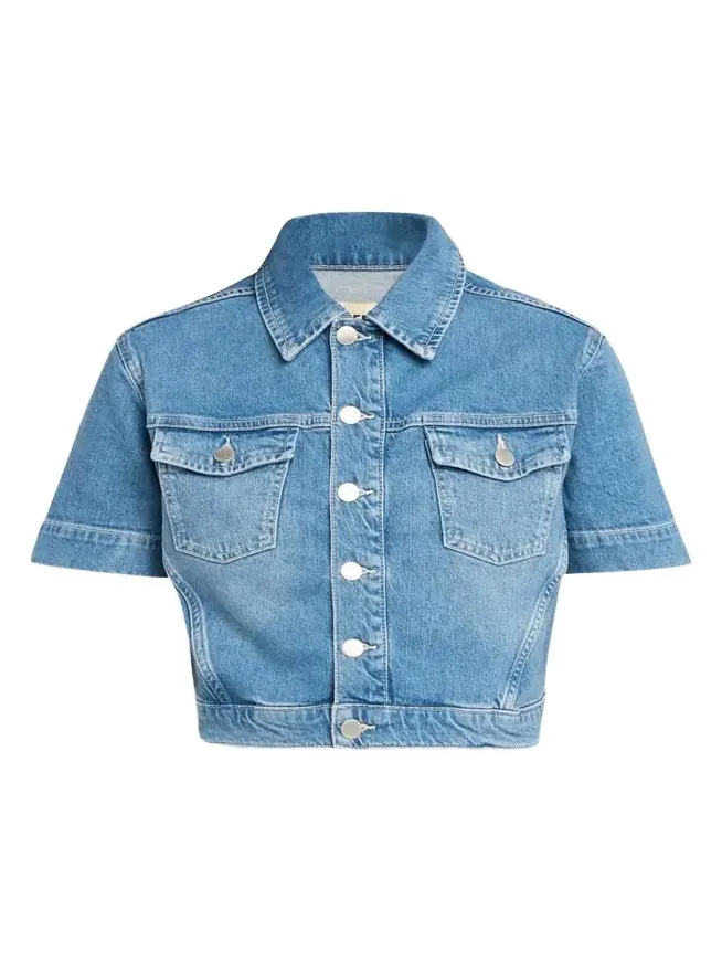 Kirstie Cropped Short-Sleeve Denim Jacket Kirstie Cropped Short-Sleeve Denim Jacket