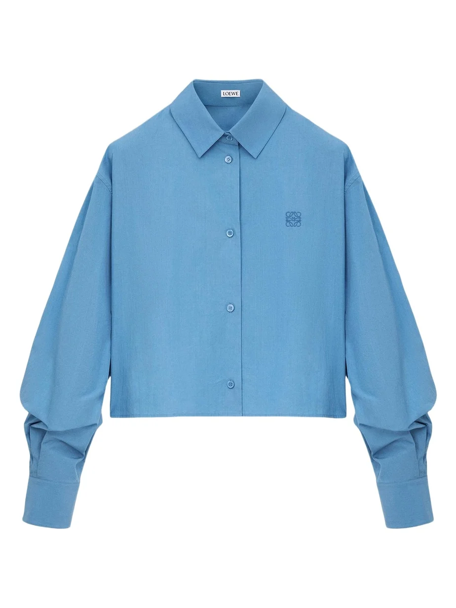 Cotton Poplin Boxy Button-Down Shirt