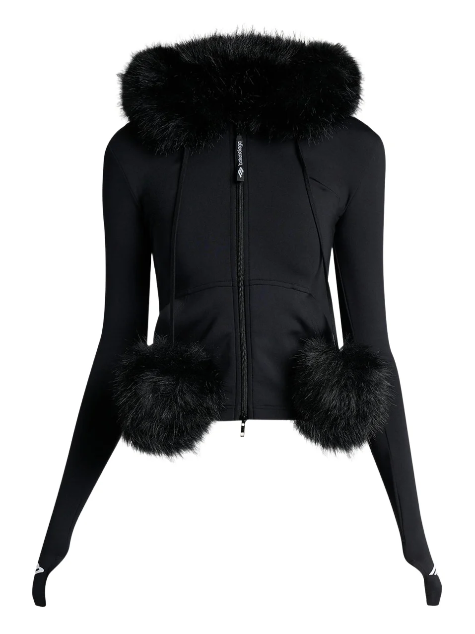 Fluffy Zip-Up Hoodie with Faux Fur Fluffy Zip-Up Hoodie with Faux Fur