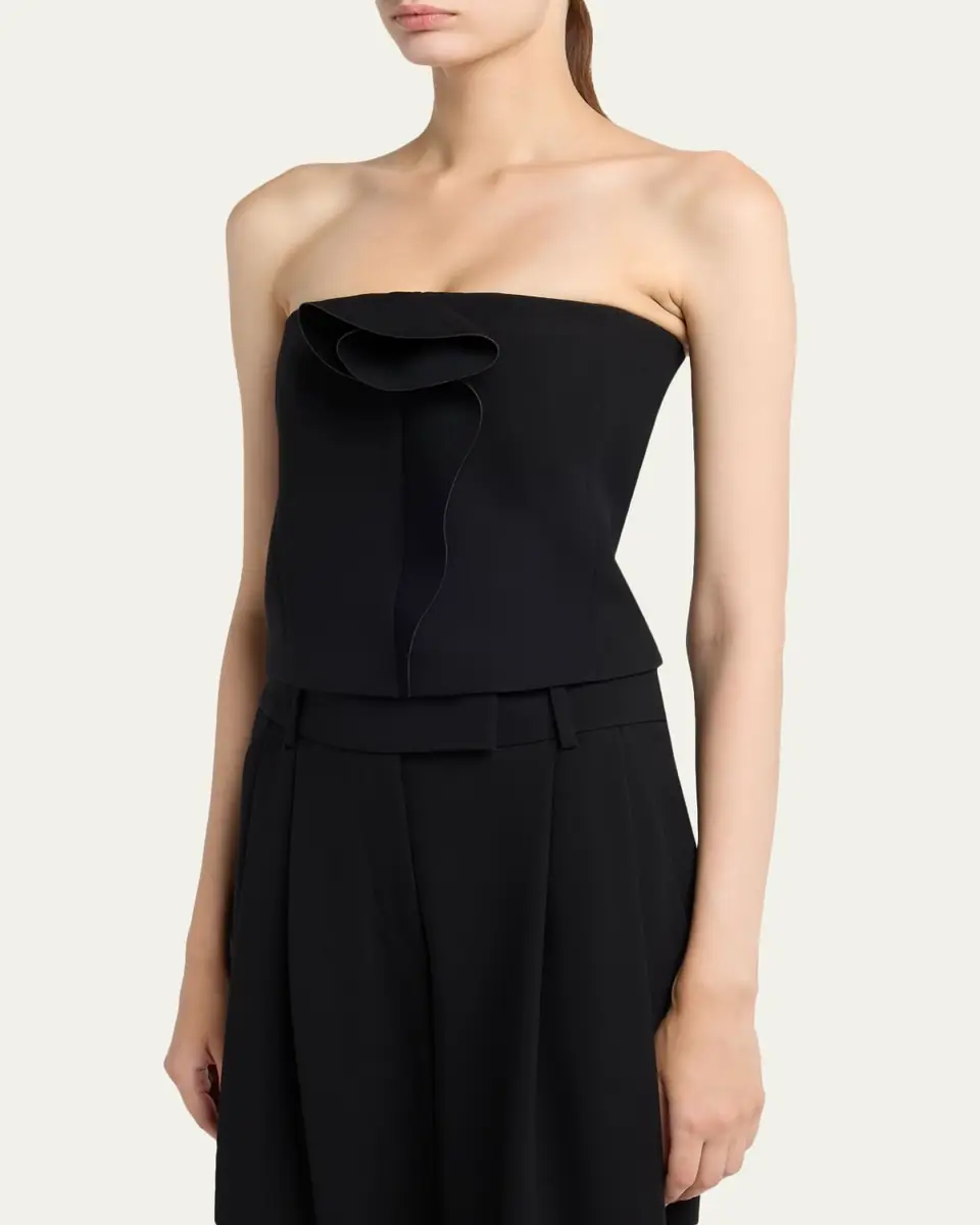 Giorgio Armani Rosette Strapless Silk Top | Thumbnail 4 Giorgio Armani Rosette Strapless Silk Top | Thumbnail 4