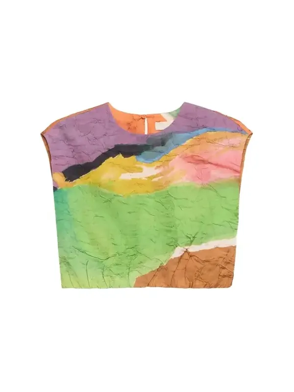 x Helen Frankenthaler Gisella Satin Crop Top x Helen Frankenthaler Gisella Satin Crop Top