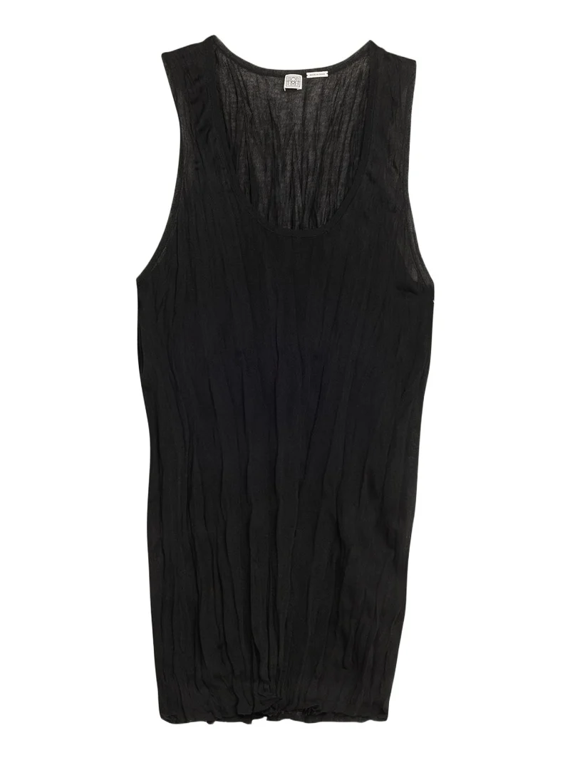 TOTEME Crinkled Knit Tank Top
