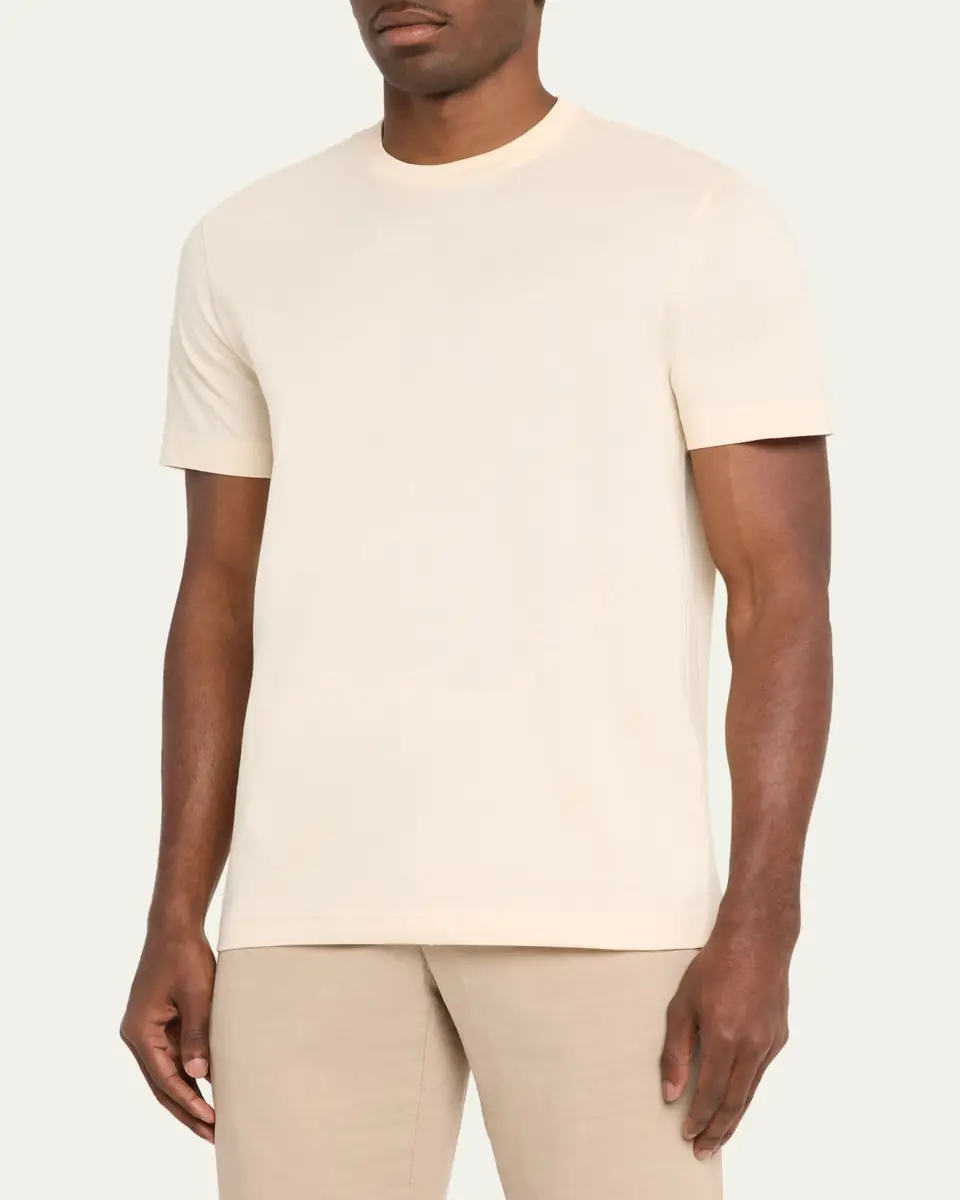 Kiton Men's Cotton Jersey Crewneck T-Shirt | Thumbnail 4 Kiton Men's Cotton Jersey Crewneck T-Shirt | Thumbnail 4