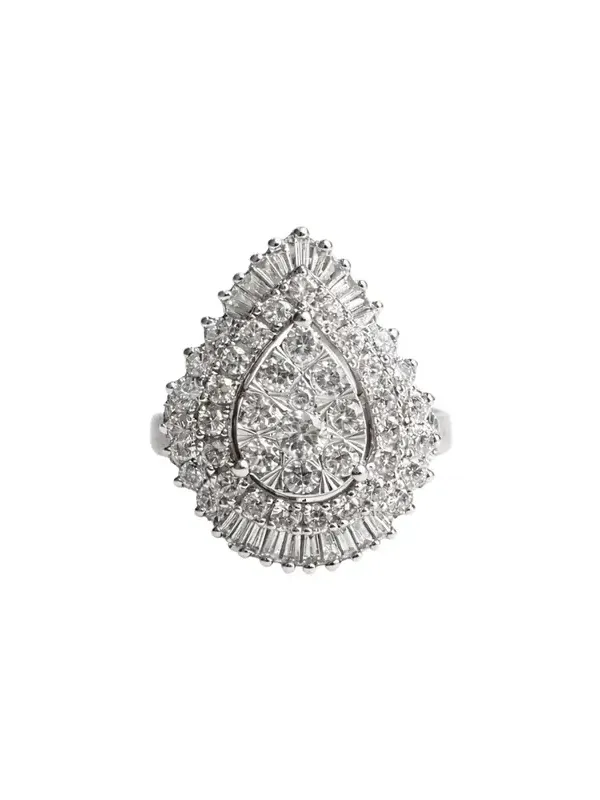 2.00ct Diamond 14K Gold Pear Halo Ring 2.00ct Diamond 14K Gold Pear Halo Ring