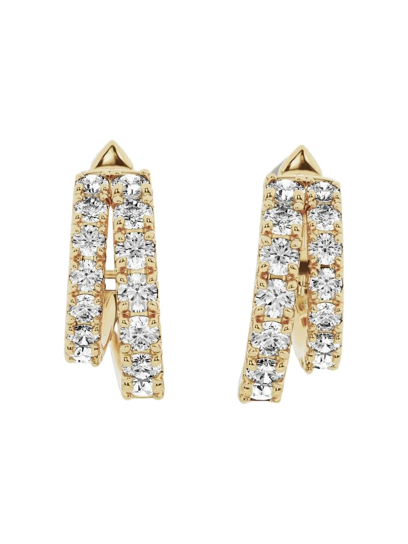 JF Lab - Round Cut Double Hoops