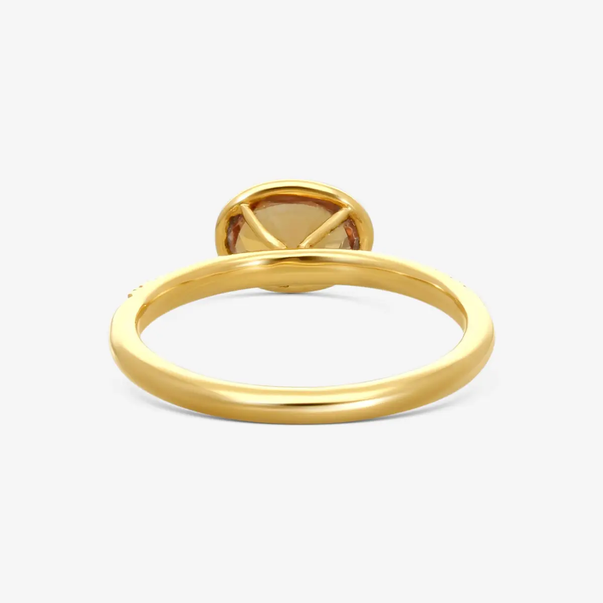 GOSHWARA Goshwara Gossip 18K Yellow Gold Diamond and Oval Citrine Ring Sz. 6 by The Solist | Thumbnail 3