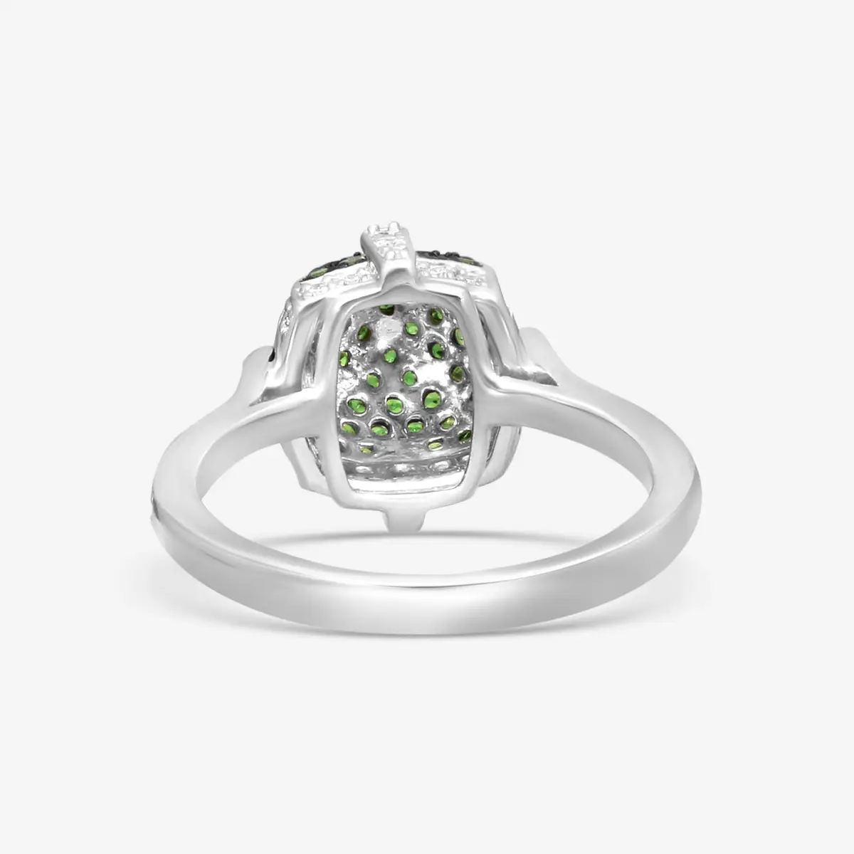 GOSHWARA Goshwara Sugarloaf 18K White Gold Diamond and Tsavorite Ring Sz. 6 by The Solist | Thumbnail 3