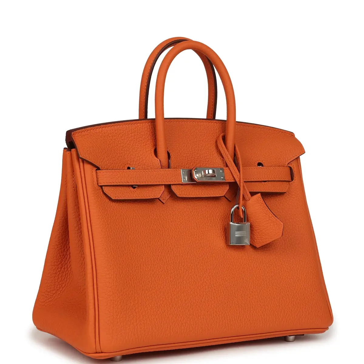 HERMÈS Hermes Birkin 25 Orange Togo Palladium Hardware | Thumbnail 2 HERMÈS Hermes Birkin 25 Orange Togo Palladium Hardware | Thumbnail 2