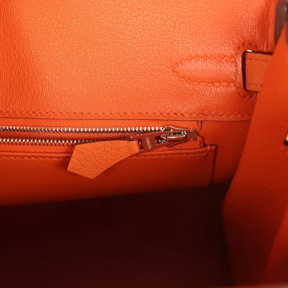 HERMÈS Hermes Birkin 25 Orange Togo Palladium Hardware | Thumbnail 9 HERMÈS Hermes Birkin 25 Orange Togo Palladium Hardware | Thumbnail 9