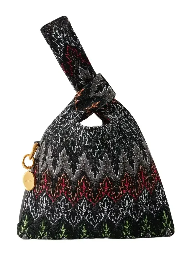 Striped Lurex Shoulder Bag