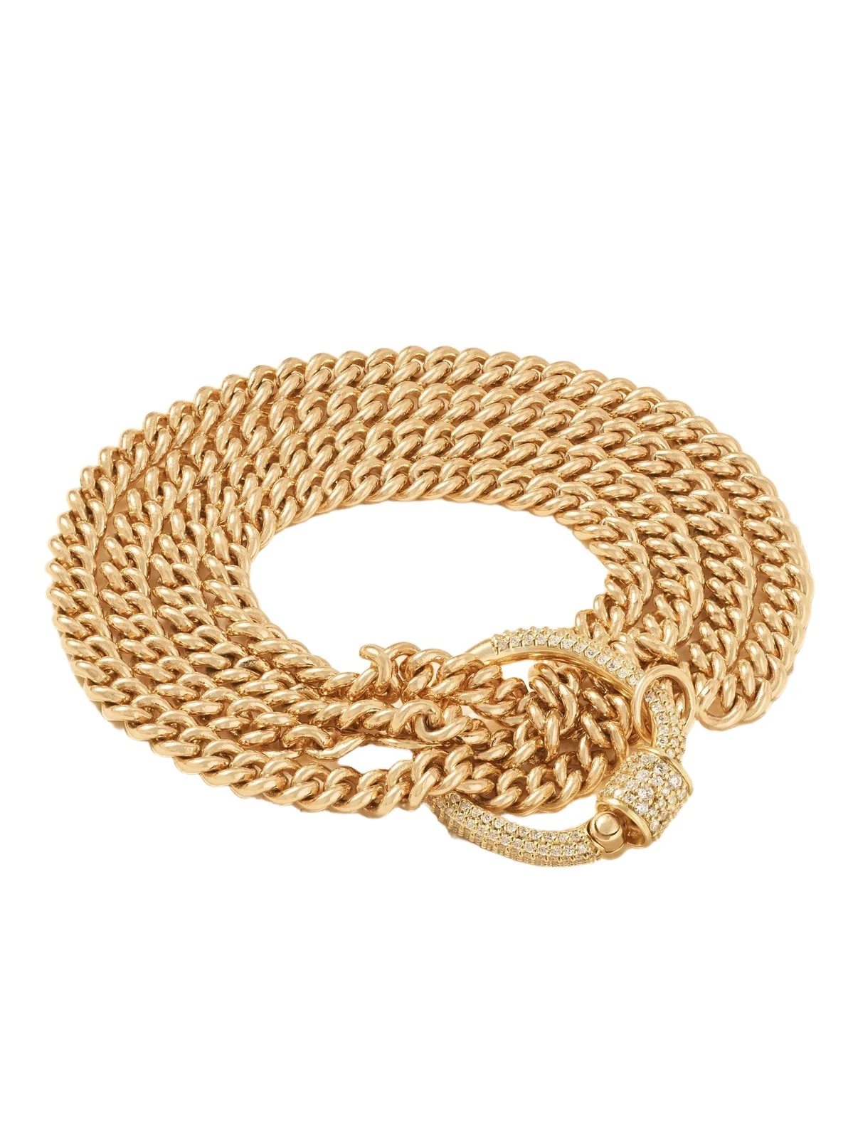 Marla Aaron 14-karat Gold Diamond Bracelet