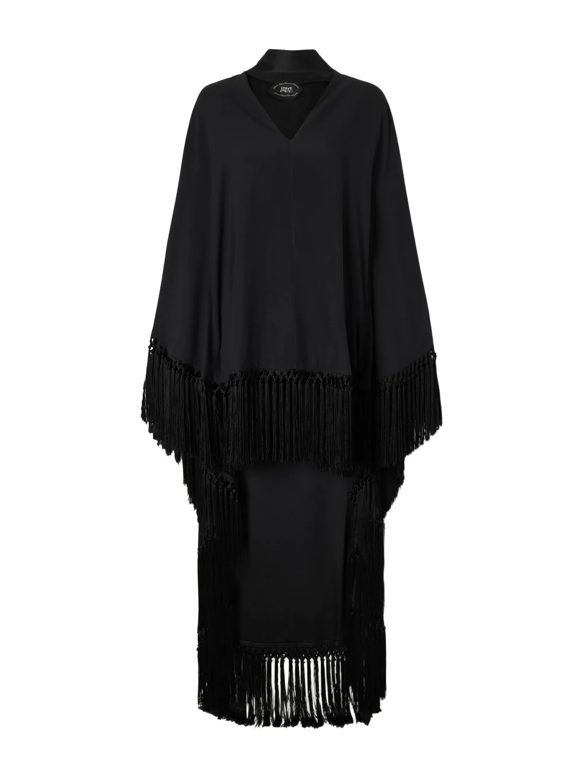 Cecil Fringed Crepe Kaftan Cecil Fringed Crepe Kaftan