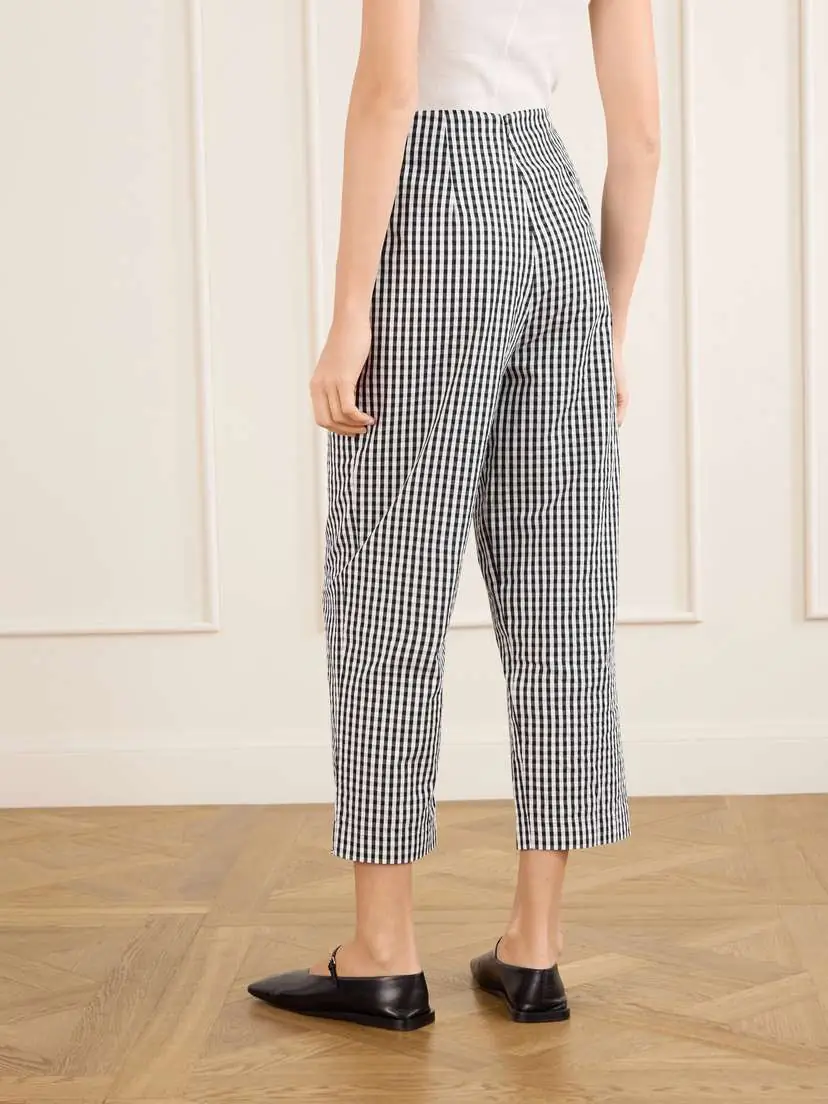 Faithfull Claudine Checked Cotton Straight-leg Capri Pants | Thumbnail 4 Faithfull Claudine Checked Cotton Straight-leg Capri Pants | Thumbnail 4