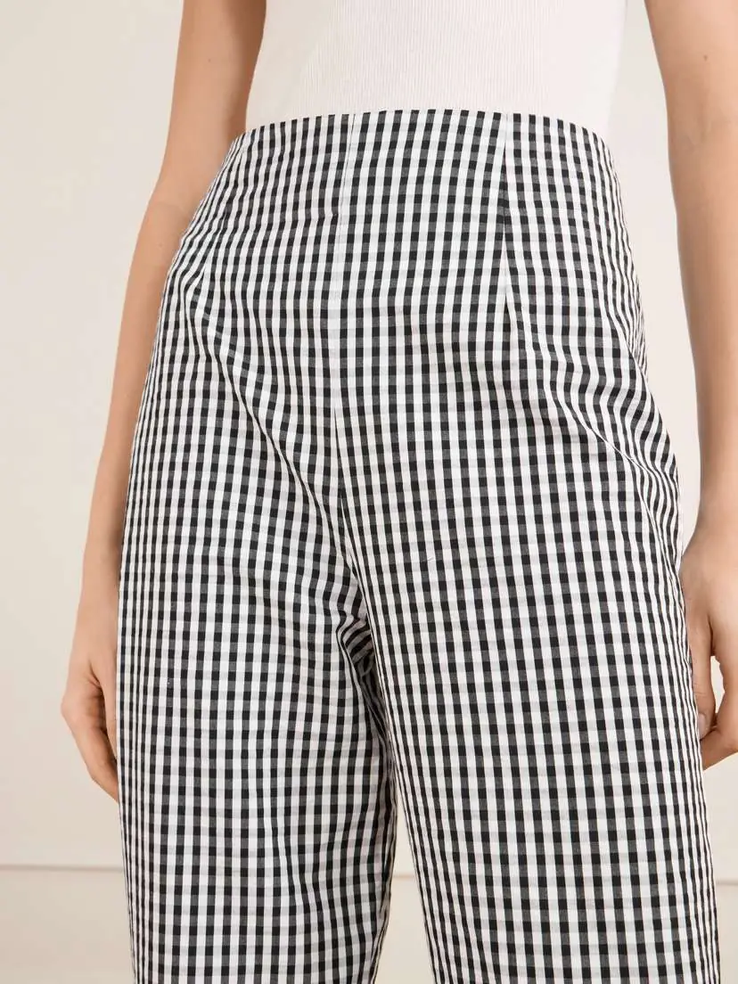 Faithfull Claudine Checked Cotton Straight-leg Capri Pants | Thumbnail 5 Faithfull Claudine Checked Cotton Straight-leg Capri Pants | Thumbnail 5