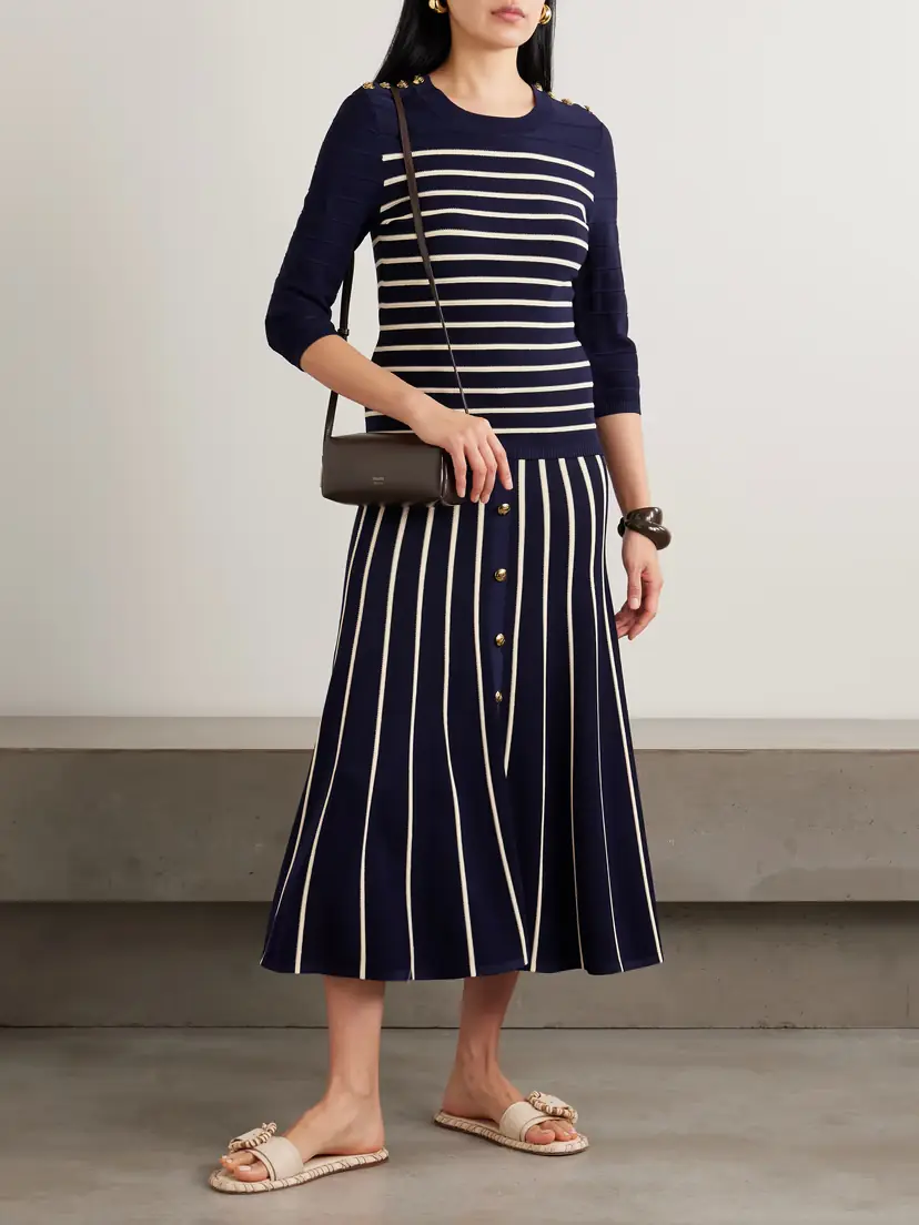Zimmermann Luna Button-detailed Striped Sweater | Thumbnail 2 Zimmermann Luna Button-detailed Striped Sweater | Thumbnail 2