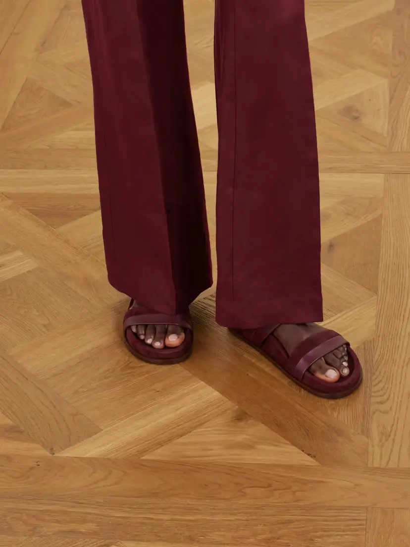 Gabriela Hearst Low Striker Paneled Suede And Leather Sandals | Thumbnail 2 Gabriela Hearst Low Striker Paneled Suede And Leather Sandals | Thumbnail 2