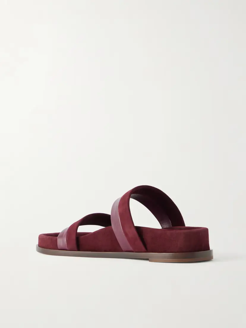 Gabriela Hearst Low Striker Paneled Suede And Leather Sandals | Thumbnail 3 Gabriela Hearst Low Striker Paneled Suede And Leather Sandals | Thumbnail 3