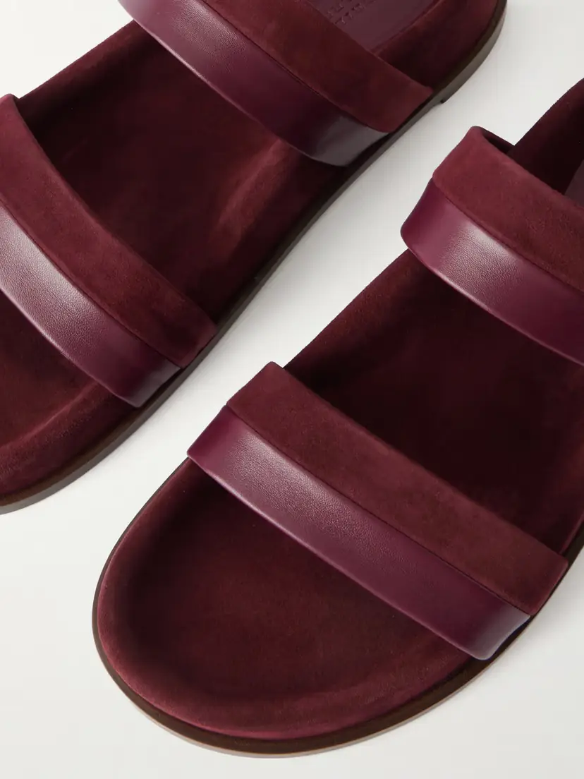Gabriela Hearst Low Striker Paneled Suede And Leather Sandals | Thumbnail 5 Gabriela Hearst Low Striker Paneled Suede And Leather Sandals | Thumbnail 5