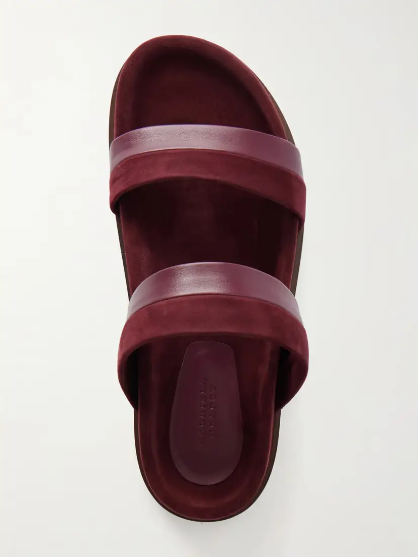 Gabriela Hearst Low Striker Paneled Suede And Leather Sandals | Thumbnail 6 Gabriela Hearst Low Striker Paneled Suede And Leather Sandals | Thumbnail 6