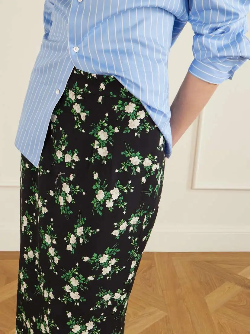 Dolce & Gabbana Floral-print Satin Midi Skirt | Thumbnail 5