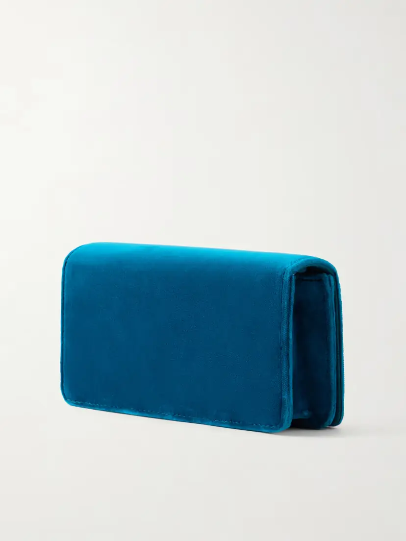 Valentino Garavani Vlogo Signature Mini Bow-detailed Velvet Shoulder Bag | Thumbnail 4 Valentino Garavani Vlogo Signature Mini Bow-detailed Velvet Shoulder Bag | Thumbnail 4