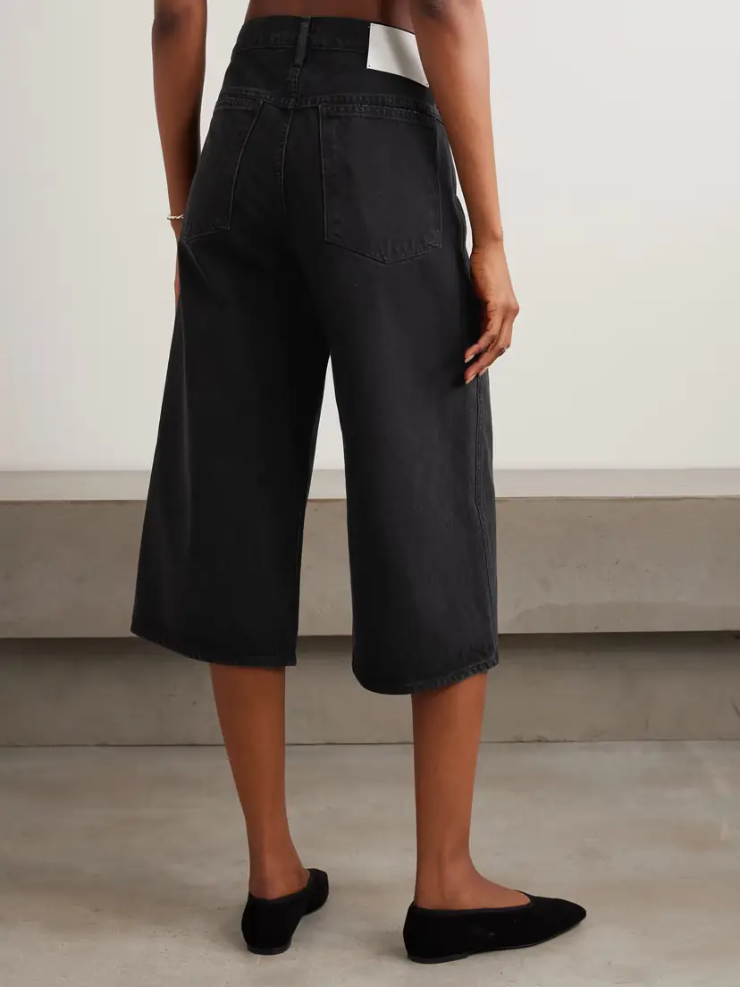 AGOLDE + Maria Mcmanus Skater Wide-leg Organic And Recycled Denim Shorts | Thumbnail 4 AGOLDE + Maria Mcmanus Skater Wide-leg Organic And Recycled Denim Shorts | Thumbnail 4
