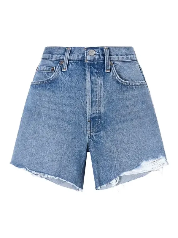 Parker Long Distressed Denim Shorts