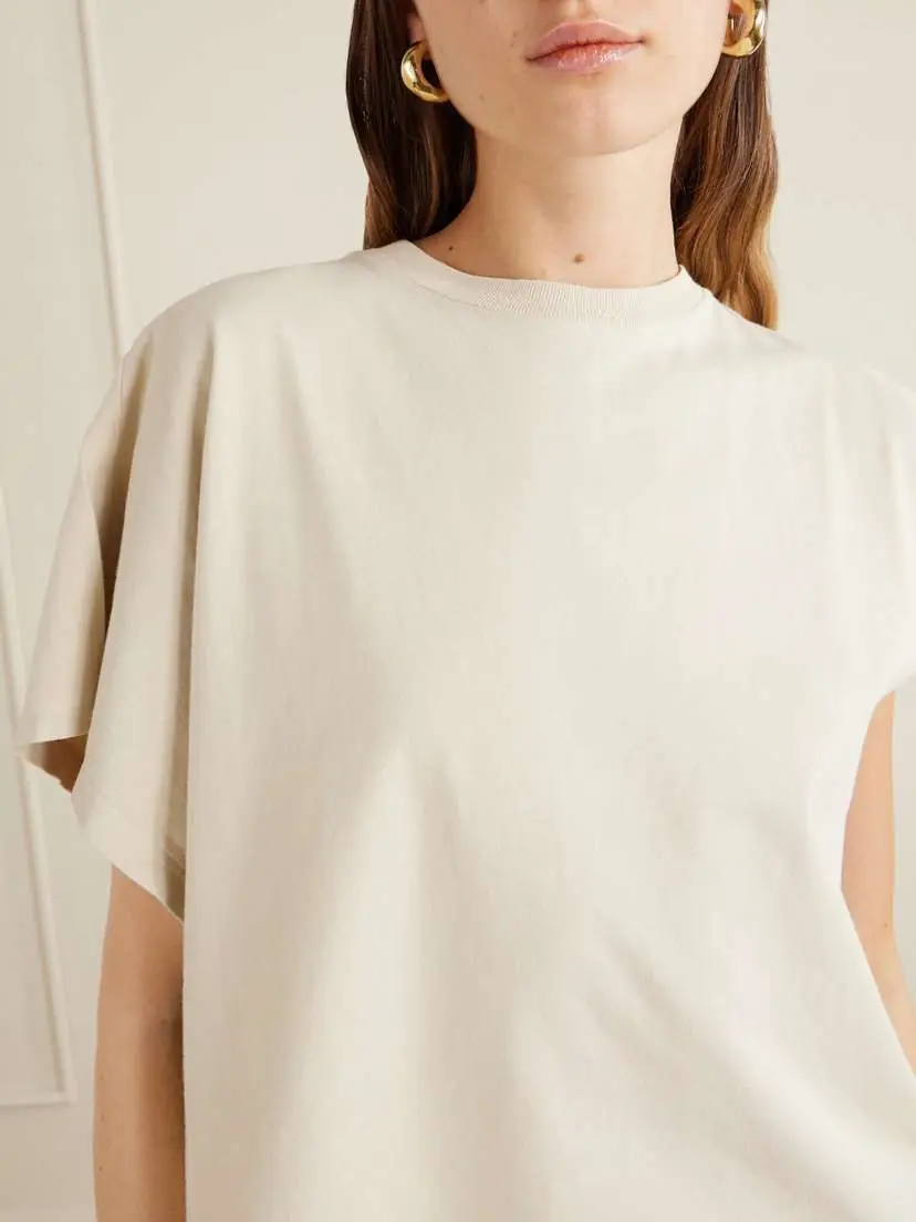 AGOLDE Corrine Asymmetrical Cotton-jersey T-shirt | Thumbnail 5