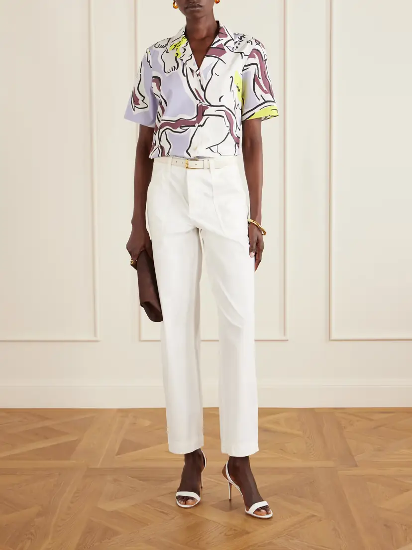 Tory Burch Printed Cotton-blend Shirt | Thumbnail 2