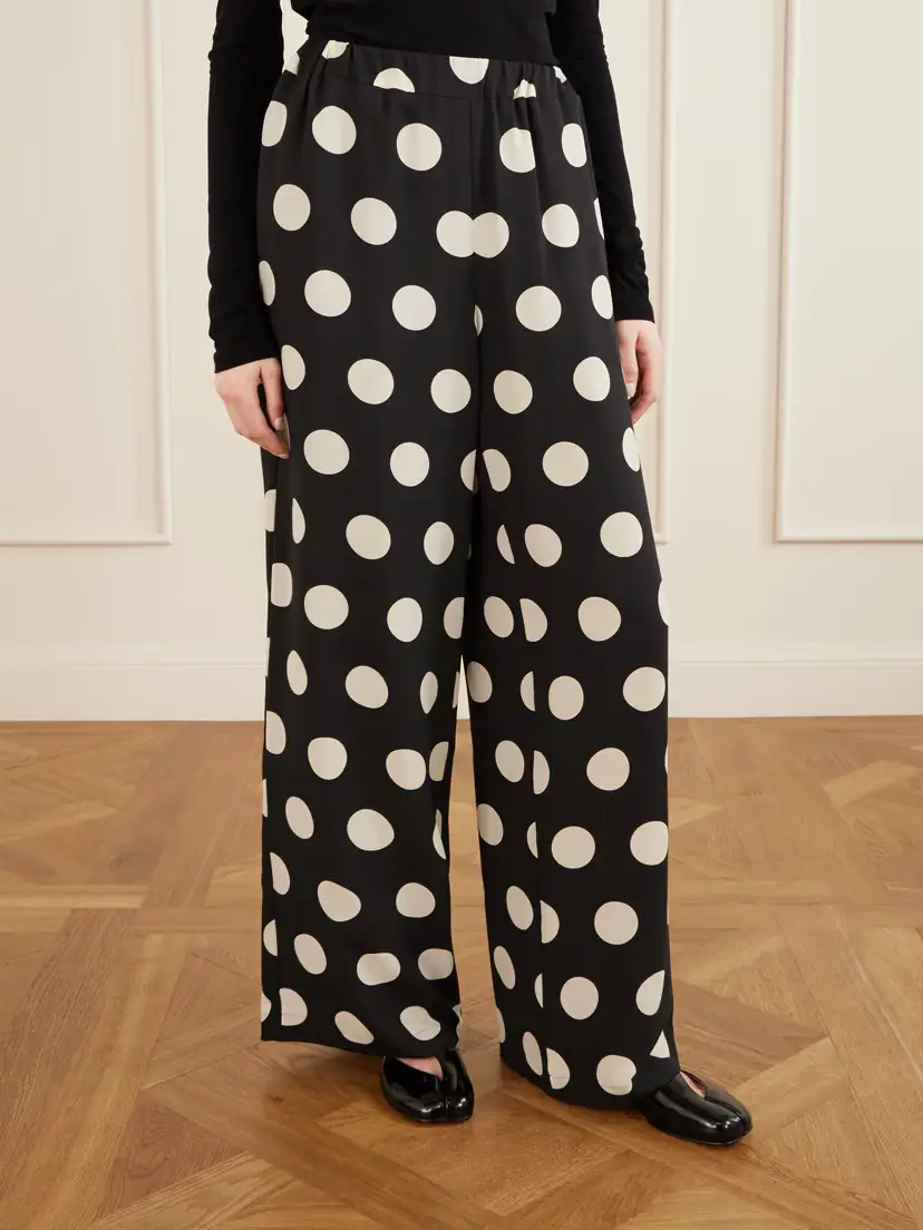 Junya Watanabe Polka-dot Georgette Wide-leg Pants | Thumbnail 3 Junya Watanabe Polka-dot Georgette Wide-leg Pants | Thumbnail 3